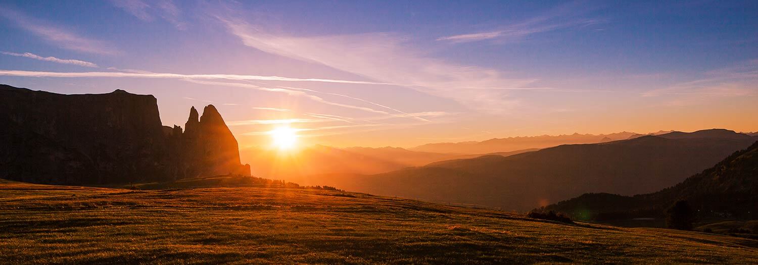 Sonnenuntergang in den Dolomiten