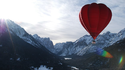 Heissluftballon Toblach
