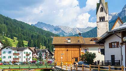 Blick Pozza di Fassa
