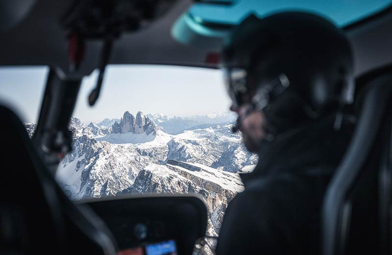 Giro in elicottero nelle Dolomiti