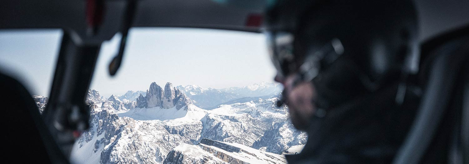 Volo in elicottero sulle Dolomiti