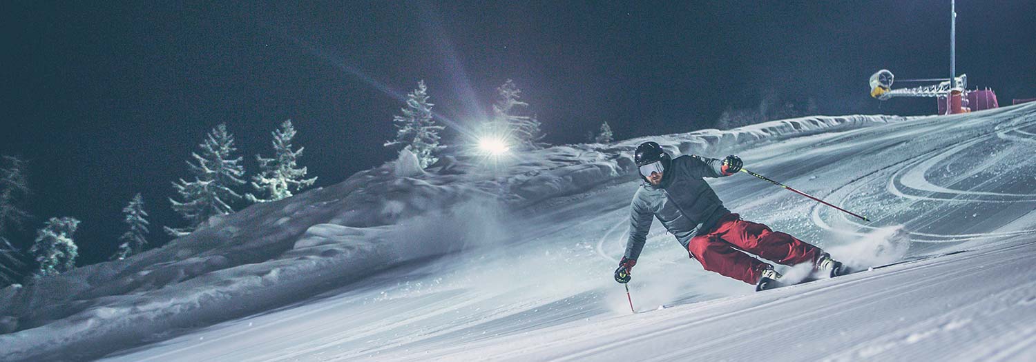 Sci notturno nelle Dolomiti