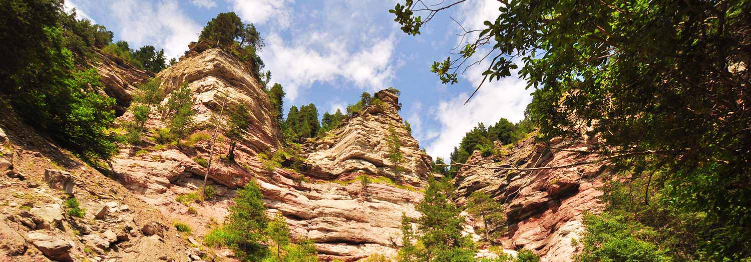Gola del Bletterbach tra Redagno e Aldino nel Sud dell'Alto Adige
