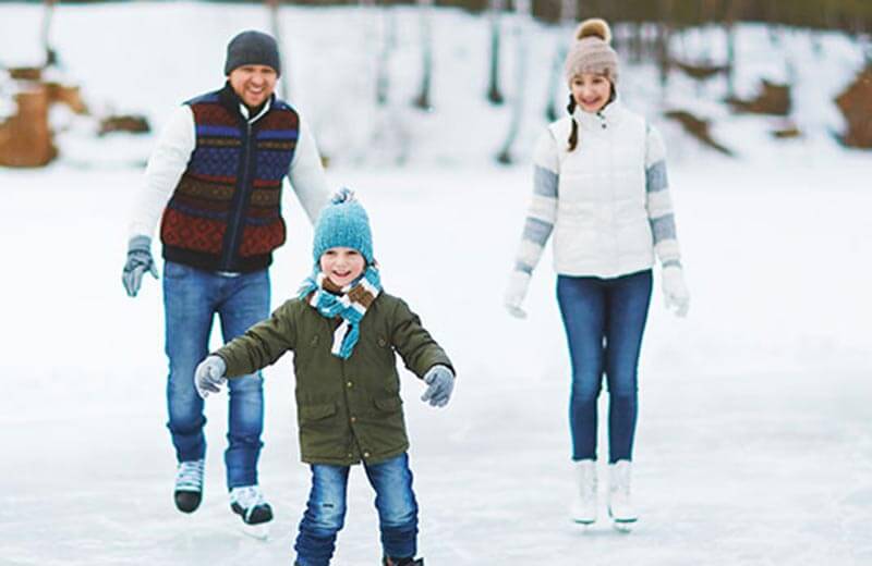 Piste di ghiaccio naturale nelle Dolomiti