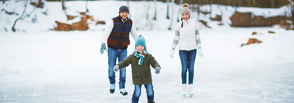 Piste di ghiaccio naturale nelle Dolomiti
