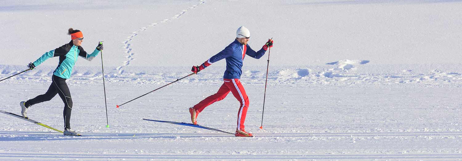 Sci di fondo sulle piste perfettamente preparate